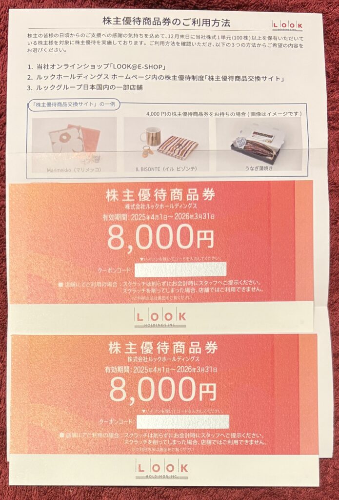 ルックホールディングス（８０２９）